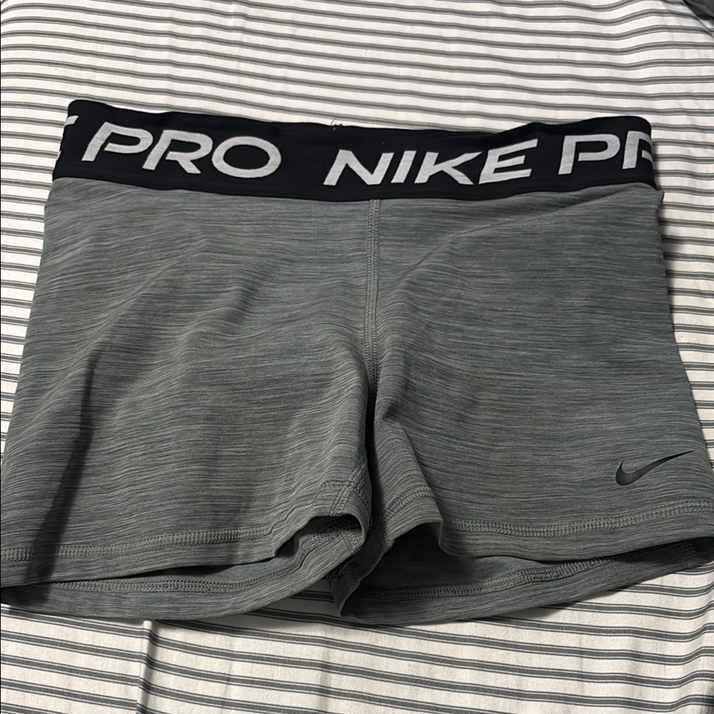 Nike Women's Athletic Shorts in Gray and Black